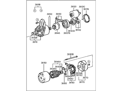 Hyundai 00228-Y9100 Reman Starter Assembly