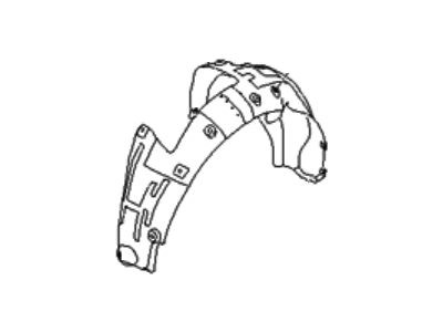 Hyundai 86822-3Q000 Rear Wheel Guard Assembly, Right