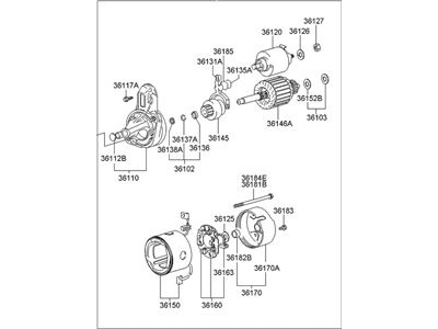 Hyundai 00228-10200 Reman Starter Assembly