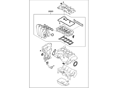 Hyundai 20910-2EC01 Gasket Kit-Engine Overhaul