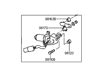 Hyundai 98100-33001 Windshield Wiper Motor Assembly