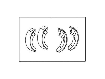 Hyundai 58305-38A00 Shoe & Lining Kit-Rear Brake