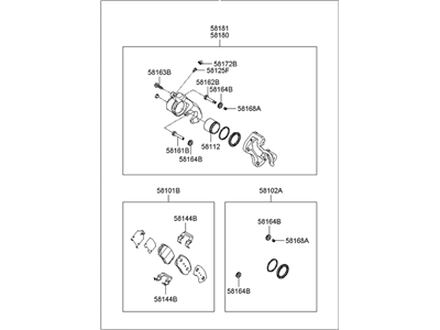 Hyundai 58110-3L000 Brake Assembly-Front, LH
