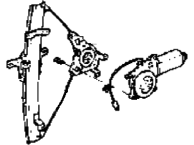 Hyundai 98810-33100 Motor Assembly-Power Window Regulator Rear, LH