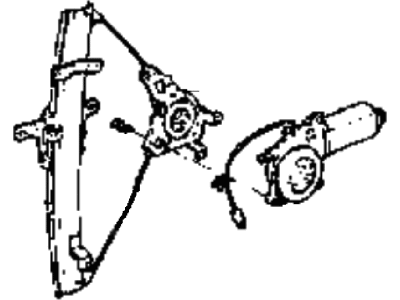 Hyundai 98820-33100 Motor Assembly-Power Window Regulator Rear, RH