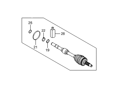 Hyundai 49526-2V500 Joint & Shaft Kit-Front Axle W