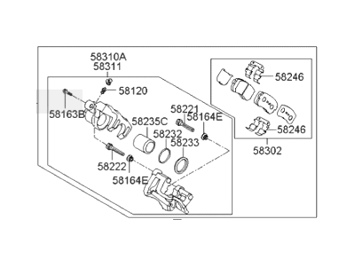 Hyundai 58230-2S000 Brake Assembly-Rear Wheel, RH