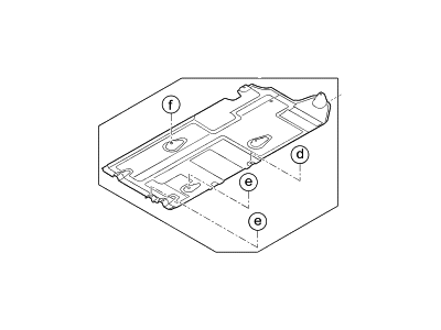 Hyundai 84147-D2000 Under Cover-Rear, RH