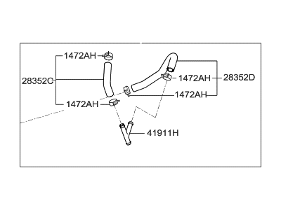 Kia 283502B730 Hose Assembly-Vacuum