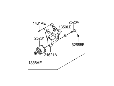 Hyundai 21620-39001 Bracket Assembly-Engine Support Lower