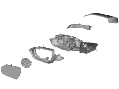 Hyundai 87620-AA120 MIRROR ASSY-OUTSIDE RR VIEW, RH