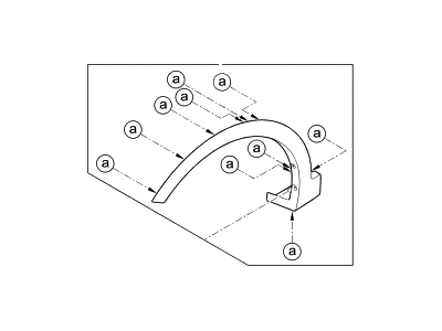 Hyundai 87712-B8000-CA Garnish Assembly-Fender Side, RH