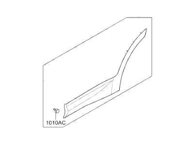 Hyundai 87732-B8000-CA Garnish Assembly-Rear Door Side, RH