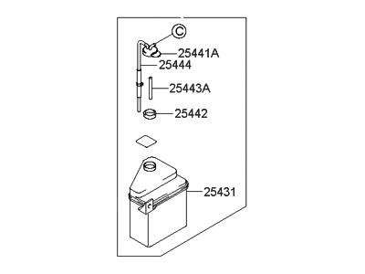 Hyundai 25430-25500 RESERVOIR & HOSE ASSY-RAD