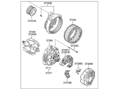 Kia 3730025301 Generator Assembly
