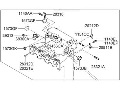 Kia 2831023890 Manifold Assembly-Intake