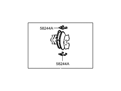 Kia 5830238A10 Pad Kit-Rear Disc Brake