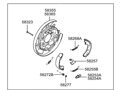 Hyundai 58270-3K000 Brake Assembly-Parking Rear, RH
