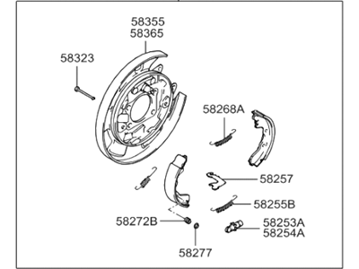 Hyundai 58250-3K000 Brake Assembly-Parking Rear, LH