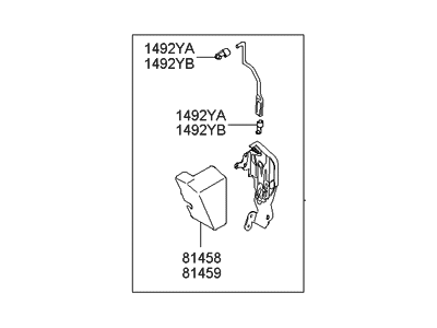 Hyundai 81420-38000 Latch Assembly-Rear Door, RH