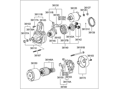 Hyundai 36100-23000-RM [Reman] Starter Assembly