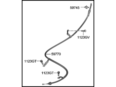 Hyundai 59770-AA300 Cable Assembly-Parking Brake, RH