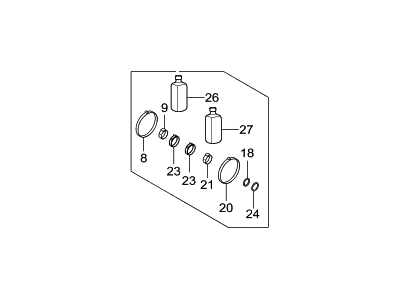 Hyundai 49596-3X1A0 Band & Clip Set, RH