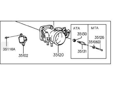 Hyundai 35100-23031 Body Assembly-Throttle