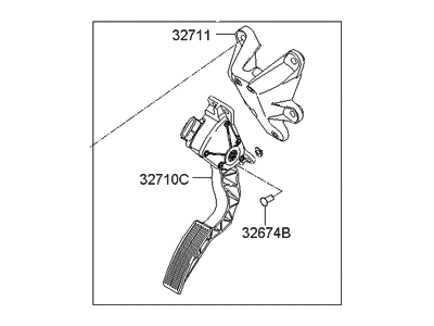 Hyundai 32700-3K210 Pedal Assembly-Accelerator