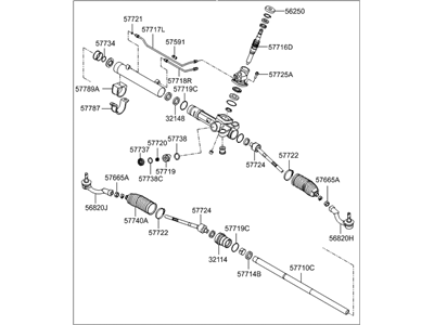 Hyundai 57700-3N301 Gear & Linkage Assembly-Power Steering