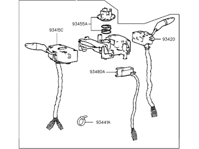 Hyundai 93450-27161 Switch Assembly-Multifunction