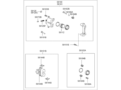 Hyundai 58130-2C000 Brake Assembly-Front, RH