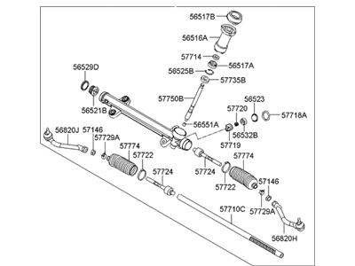Hyundai 56500-4R000 Gear Assembly-Steering