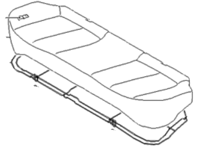 Hyundai 89150-2H000 Frame & Pad Assembly-Rear Seat Cushion