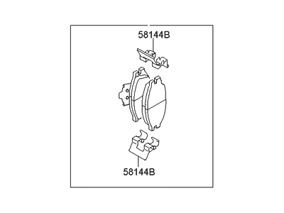 Hyundai 58101-26A00 Front Disc Brake Pad Kit