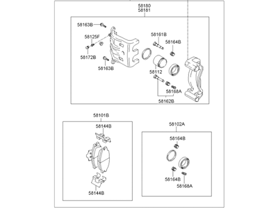Hyundai 58130-26000 Brake Assembly-Front, RH