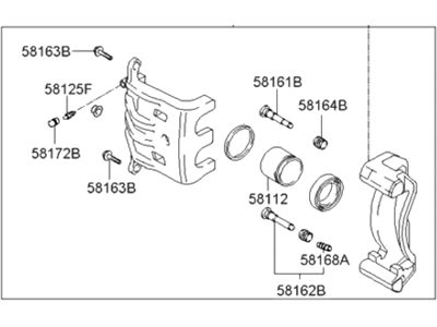 Hyundai 58190-26A00 CALIPER Kit-Front Brake, RH