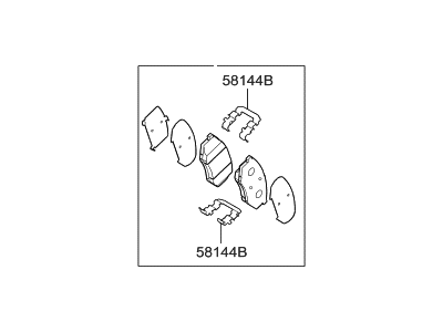 Hyundai 58101-3QA50 Front Disc Brake Pad Kit