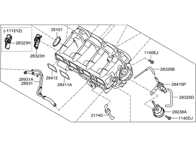 Kia 283102G090 Manifold Assembly-Intake