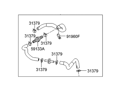 Hyundai 59130-B1010 Hose Assembly-Brake Booster Vacuum
