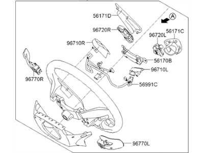 Hyundai 56110-3Q120-RAS Steering Wheel Assembly