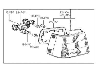 Hyundai 92402-24550 Lamp Assembly-Rear Combination, RH