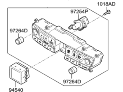Hyundai 97250-B1HA2-4X Heater Control Assembly