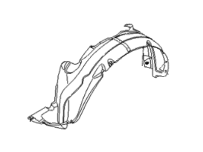 Hyundai 86810-2B000 Front Wheel Guard Assembly, Left