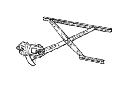 Hyundai 82402-21000 Front Passenger Side Door Window Regulator