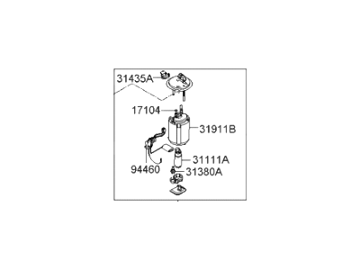 Kia 311104D500 Fuel Pump & Sender Module Assembly