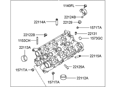 Kia 2210039000 Cylinder Head Assembly