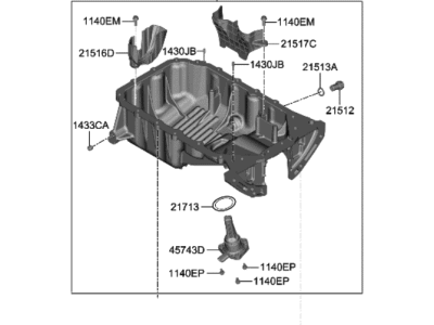 Hyundai 21510-2J610 PAN ASSY-ENGINE OIL