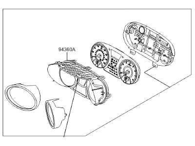 Hyundai 94021-2M010 Cluster Assembly-Instrument