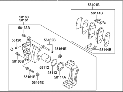 Hyundai 58110-2S000 Brake Assembly-Front, LH